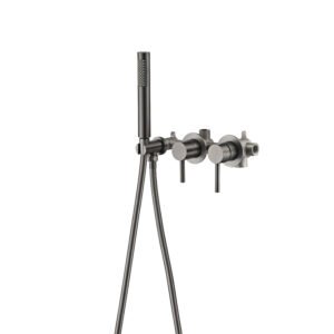 FARC Nova Round Concealed Shower Set with Handset – 2-Outlet Wall System